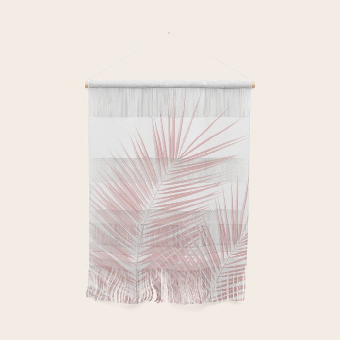 Blush Pink Palm Leaves Dream - Cali Summer Vibes #1 #tropical #decor #art #society6 Wall Hanging Gallery Image 1