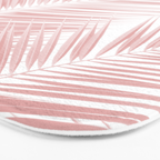 Blush Pink Palm Leaves Dream - Cali Summer Vibes #1 #tropical #decor #art #society6 Bath Mat Gallery Image 3