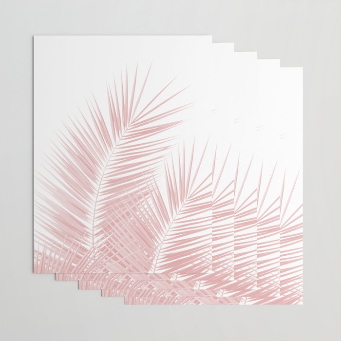 Blush Pink Palm Leaves Dream - Cali Summer Vibes #1 #tropical #decor #art #society6 Wrapping Paper Gallery Image 3