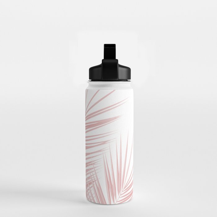Blush Pink Palm Leaves Dream - Cali Summer Vibes #1 #tropical #decor #art #society6 Water Bottle Gallery Image 2