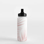 Blush Pink Palm Leaves Dream - Cali Summer Vibes #1 #tropical #decor #art #society6 Water Bottle Gallery Image 2
