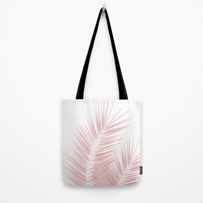 Blush Pink Palm Leaves Dream - Cali Summer Vibes #1 #tropical #decor #art #society6 Tote Bag Gallery Image 2