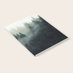 Green misty mountain pine forest in cloudy and rainy - vintage style photo Notebook Gallery Image 2