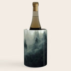 Green misty mountain pine forest in cloudy and rainy - vintage style photo Wine Chiller Gallery Image 3