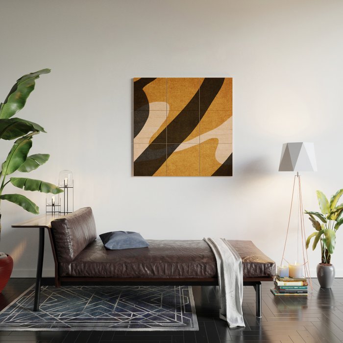ABSTRACT ALPHABET / Script U Wood Wall Art Gallery Image 2