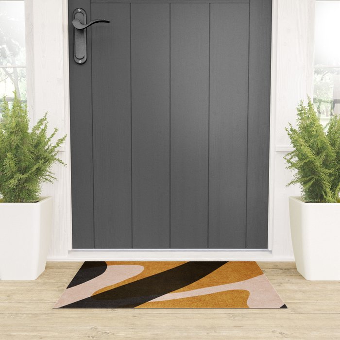 ABSTRACT ALPHABET / Script U Welcome Mat Gallery Image 3