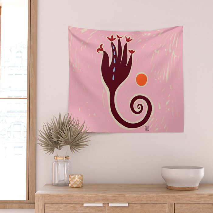 CRYING HAND Wall Tapestry Gallery Image 2
