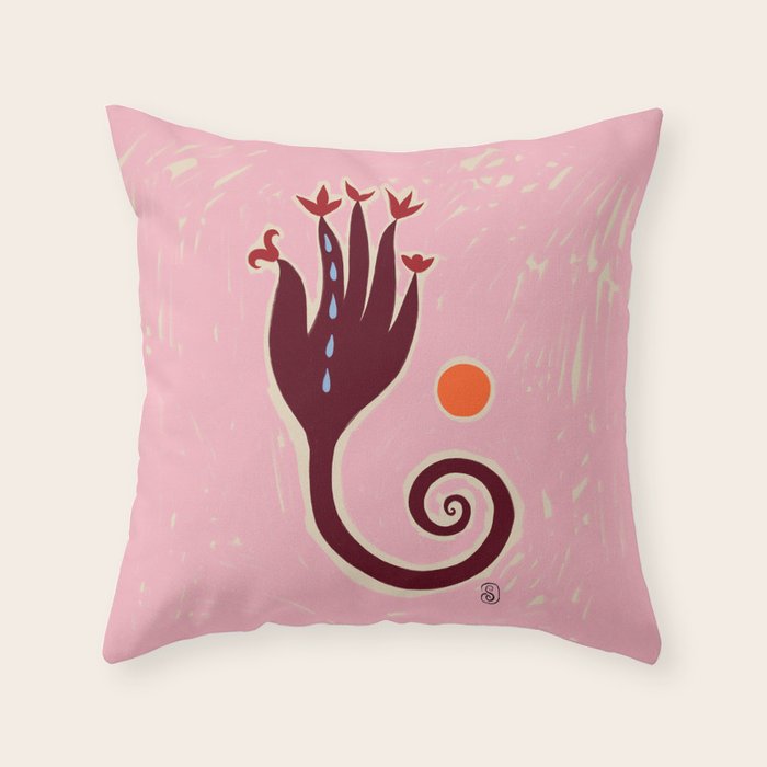 CRYING HAND Throw Pillow Gallery Image 6