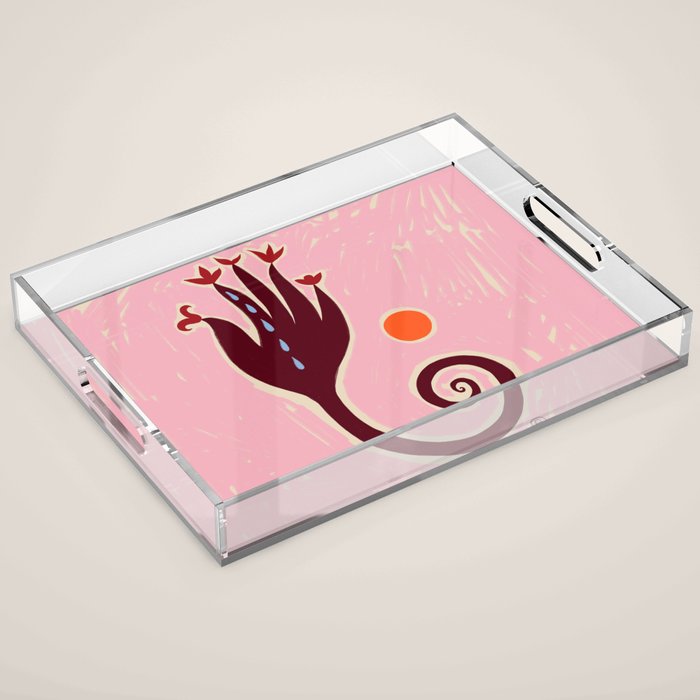 CRYING HAND Acrylic Tray Gallery Image 1
