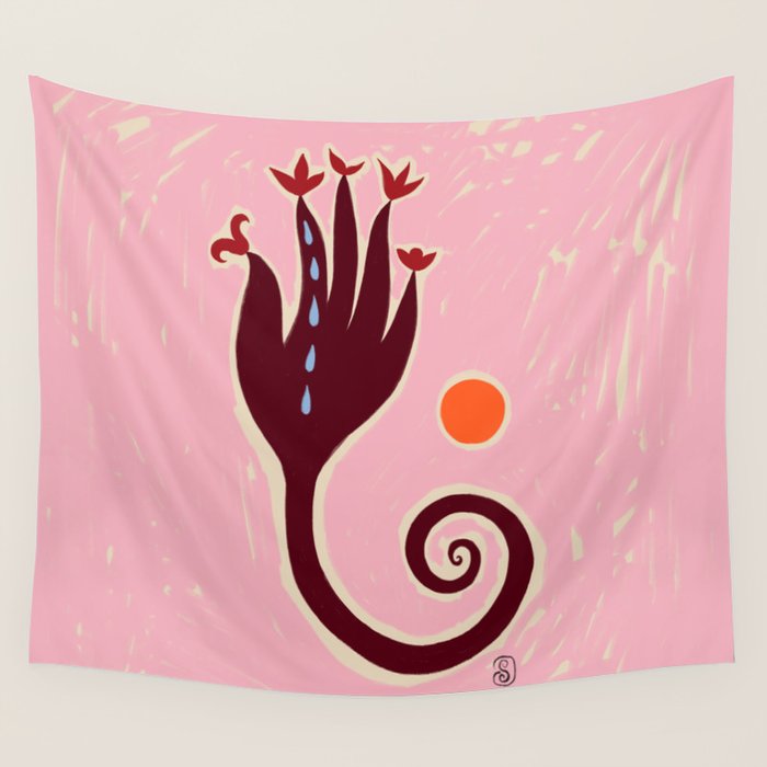CRYING HAND Wall Tapestry Gallery Image 1