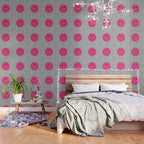 Cute Pink and Red Smiley Face on Black and White Background Wallpaper Gallery Image 3