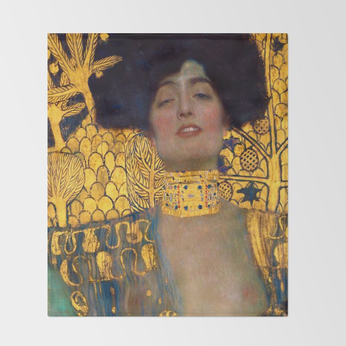 Gustav Klimt "Judith I" Throw Blanket Gallery Image 2
