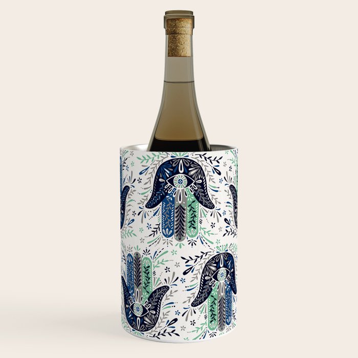 Hamsa Hand - Navy Palette Wine Chiller Gallery Image 3