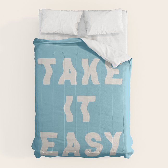 Take It Easy Sky Blue Comforter Gallery Image 1