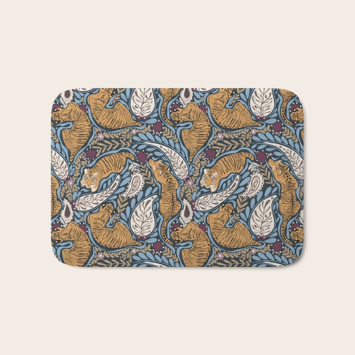 Exotic Tiger Oasis Dark Bath Mat Gallery Image 1