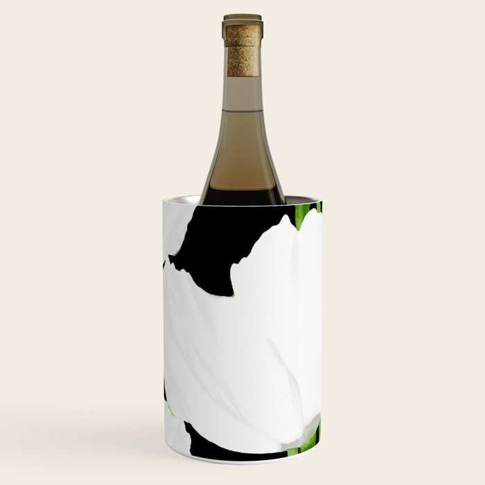 Large White Poppies on Black Background #decor #society6 #buyart Wine Chiller Gallery Image 1