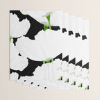 Large White Poppies on Black Background #decor #society6 #buyart Wrapping Paper Gallery Image 3