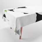 Large White Poppies on Black Background #decor #society6 #buyart Tablecloth Gallery Image 1