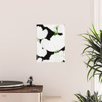 Large White Poppies on Black Background #decor #society6 #buyart Poster Gallery Image 2