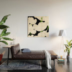 Large White Poppies on Black Background #decor #society6 #buyart Wood Wall Art Gallery Image 2