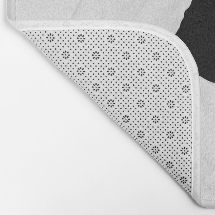 Large White Poppies on Black Background #decor #society6 #buyart Bath Mat Gallery Image 2