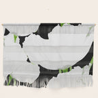Large White Poppies on Black Background #decor #society6 #buyart Wall Hanging Gallery Image 1