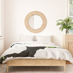 Large White Poppies on Black Background #decor #society6 #buyart Duvet Cover Gallery Image 3