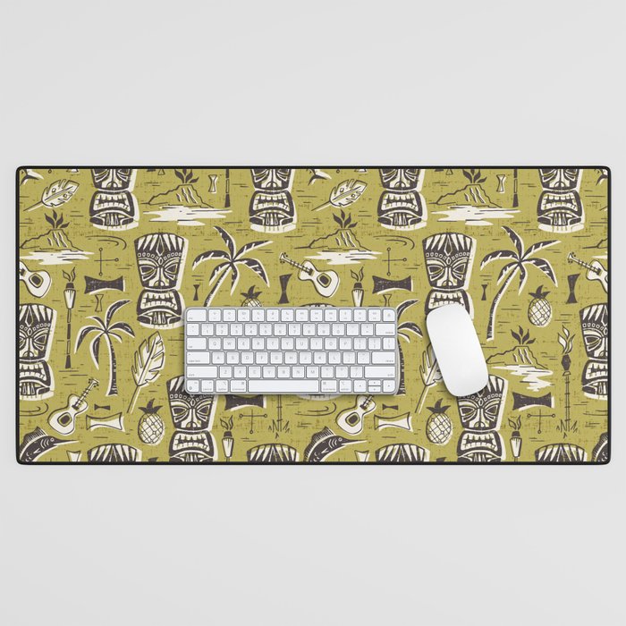 Tropical Tiki Green Desk Mat Gallery Image 1