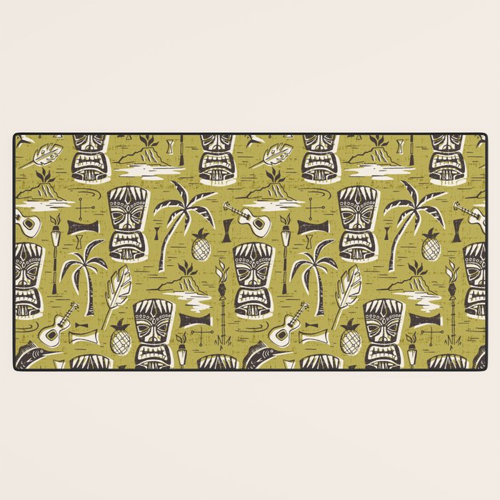 Tropical Tiki Green Desk Mat Gallery Image 3