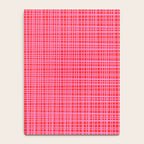 Preppy Pink and Red Minimalist Fine Weave Woven Pattern Notebook Gallery Image 4