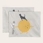 Good Meowâing 9 yoga warrior II Placemat Gallery Image 1