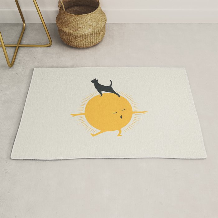 Good Meowâing 9 yoga warrior II Rug Gallery Image 1