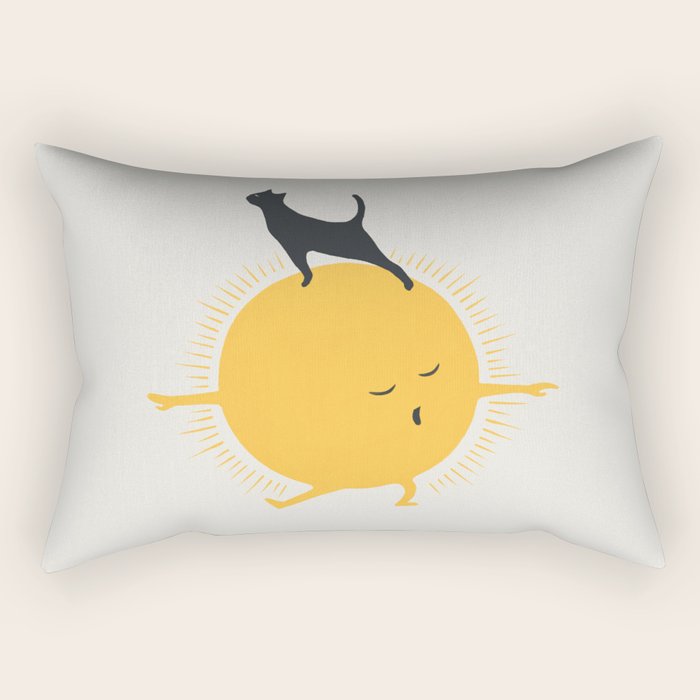 Good Meowâing 9 yoga warrior II Rectangular Pillow Gallery Image 2