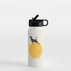 Good Meowâing 9 yoga warrior II Water Bottle Gallery Image 1