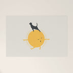 Good Meowâing 9 yoga warrior II Welcome Mat Gallery Image 1