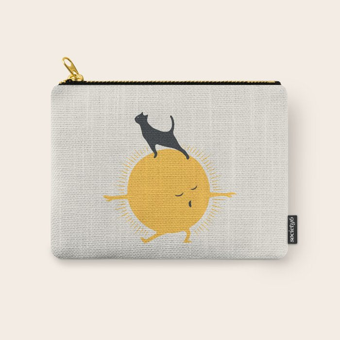 Good Meowâing 9 yoga warrior II Carry All Pouch Gallery Image 1