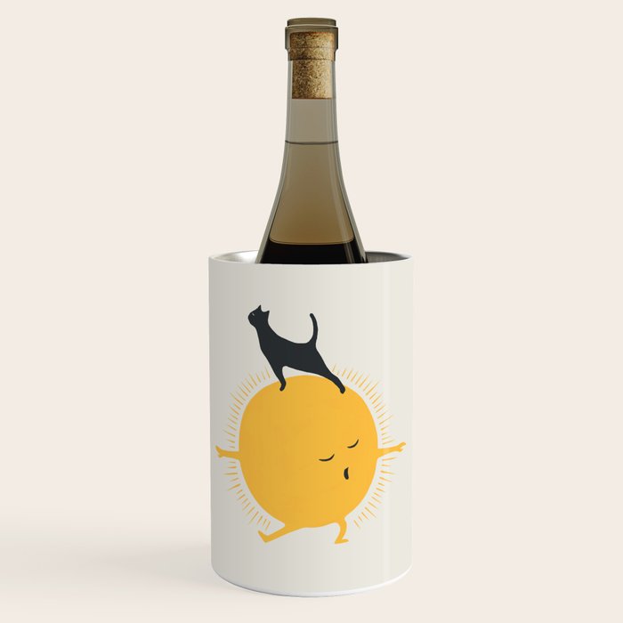 Good Meowâing 9 yoga warrior II Wine Chiller Gallery Image 1