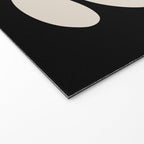 Mid Century Modern Organic Shapes 352 Black and Linen White Welcome Mat Gallery Image 2