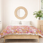 Spooky Mushroom Garden - Fuchsia Duvet Cover Gallery Image 3