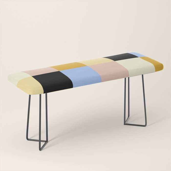Bold Colorful Checks Pattern - Large XXXV Bench Gallery Image 1