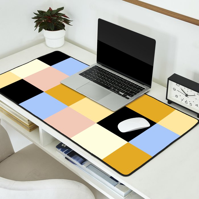 Bold Colorful Checks Pattern - Large XXXV Desk Mat Gallery Image 2