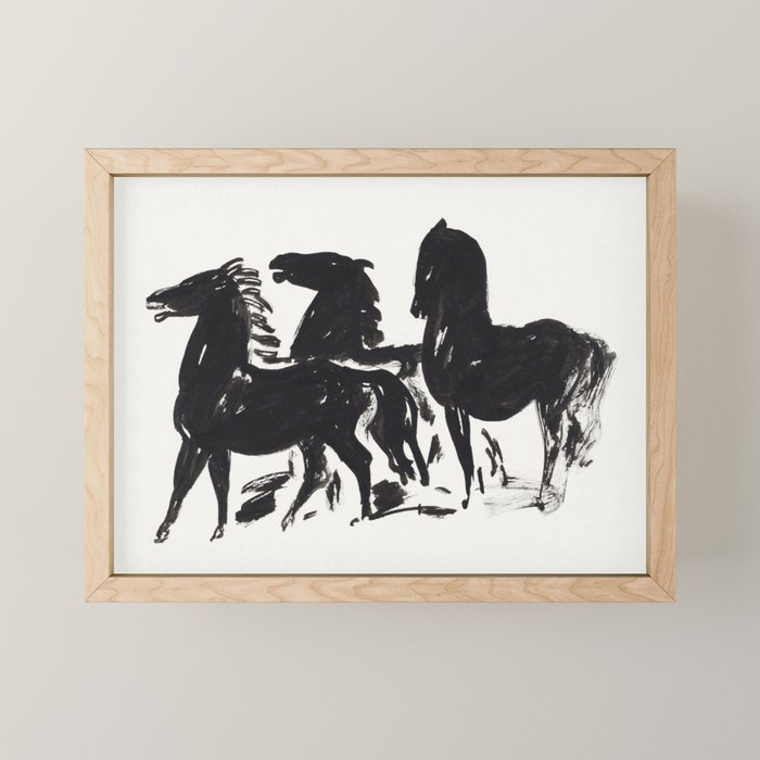 Ink Horses  Mini Art Print Gallery Image 1