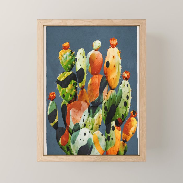 Abstract Modern Cactus 3 Mini Art Print Gallery Image 1