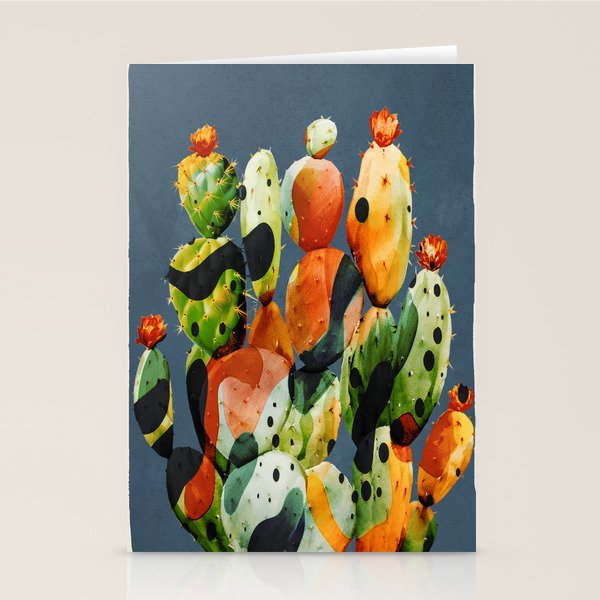 Abstract Modern Cactus 3 Stationery Card Gallery Image 2