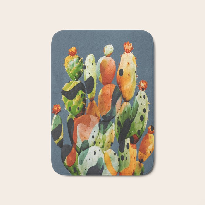 Abstract Modern Cactus 3 Bath Mat Gallery Image 1