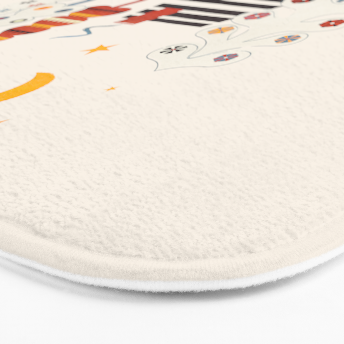 Christmas Winter Hut Illustration Bath Mat Gallery Image 3