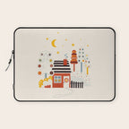 Christmas Winter Hut Illustration Laptop Sleeve Gallery Image 1