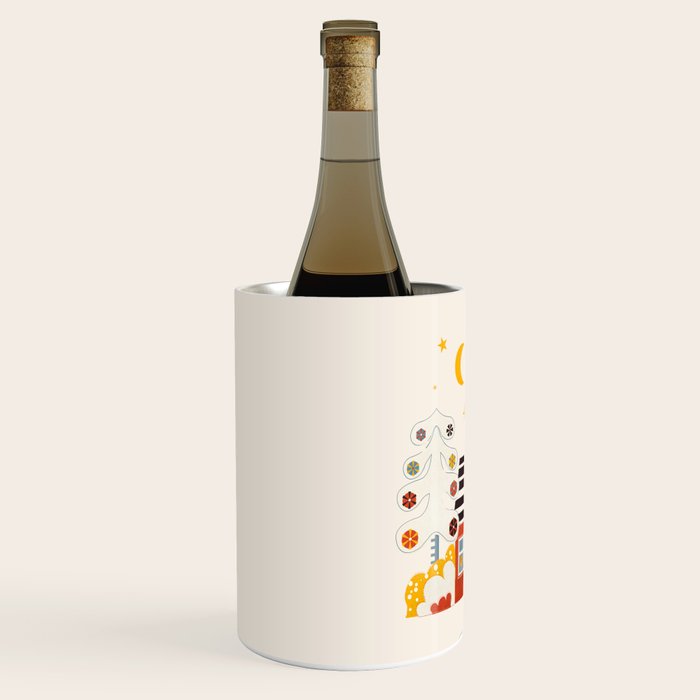 Christmas Winter Hut Illustration Wine Chiller Gallery Image 2