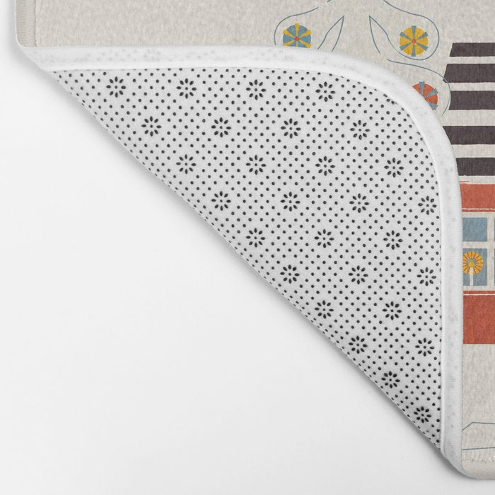 Christmas Winter Hut Illustration Bath Mat Gallery Image 2