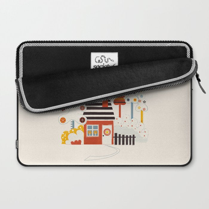 Christmas Winter Hut Illustration Laptop Sleeve Gallery Image 2